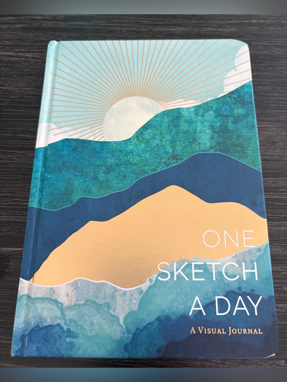 Chronicle Books One Sketch a Day Journal - Teal, Navy & Gold